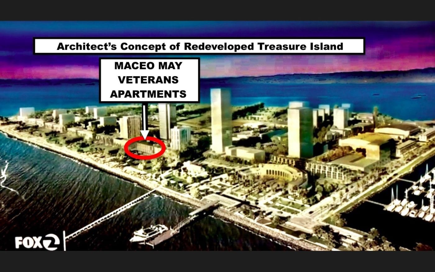 Architectas-redevelopment-illustration-with-Maceo-May-1400x875, Does Treasure Island’s Equity Vision fix problems in Maceo May’s Veterans’ Housing? , World News & Views 